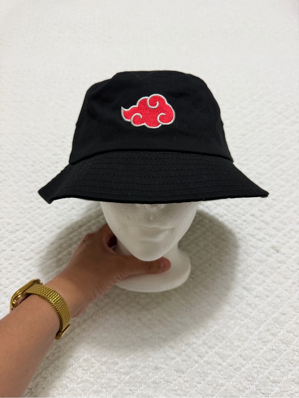 Naruto Shippuden Red Cloud Black Bucket Hat One Size
